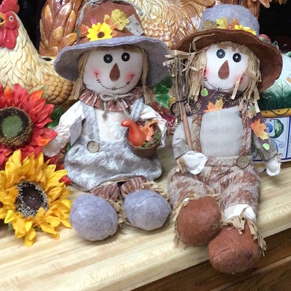 SCARECROWS🌻Shelf Sitters Set🌻NEW🌻FarmHouse🌻Cabin Decor🌻 - Picture 1 of 7